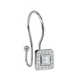 thumbnail image 3 of Utopia Alley Shower Hooks - Double Shower Curtain Rings for Bathroom - Rust Resistant Shower Curtain Hooks for Shower Curtain - Shower Curtain Rings with Crystal Design - Set of 12, Polished Chrome, 3 of 10
