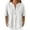 White, variant on Daznico Women's Henley V Notch Neck Linen Blend Blouse Short Sleeve Casual Summer Loose Fit Solid Tops,S