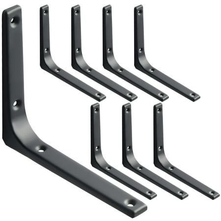 

SAYAYO Shelf Bracket 6 x 5 Inch Heavy Duty Iron L Bracket Corner Brace Wall Hanging Shelf Support fo