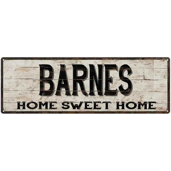 BARNES Rustic Home Sweet Home Sign Gift 6x18 Metal Decor 206180084099