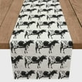 thumbnail image 3 of Creative Products Black Transitional Cow Pattern Cotton Twill Table Runner, 3 of 3