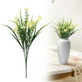 thumbnail image 4 of Uv Resistant Artificial Outdoor Flowers, Ongmies Artificial Oncidium Flower Plants Outdoor Artificial Plastic Plants for Garden Wedding Farmhouse Decoration, A Bunch of Artificial Flowers *5, 4 of 5