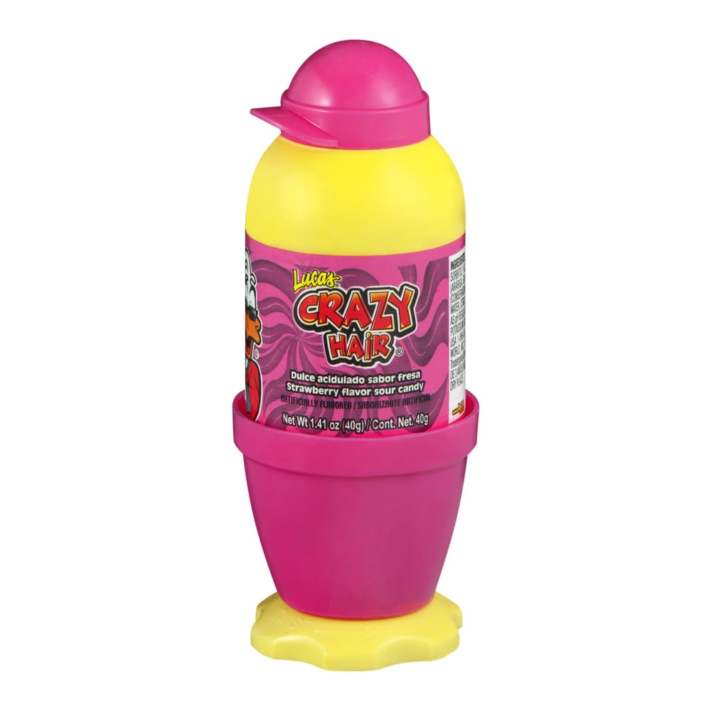 Lucas Crazy Hair Sour Candy Strawberry 1 41 OZ Walmart