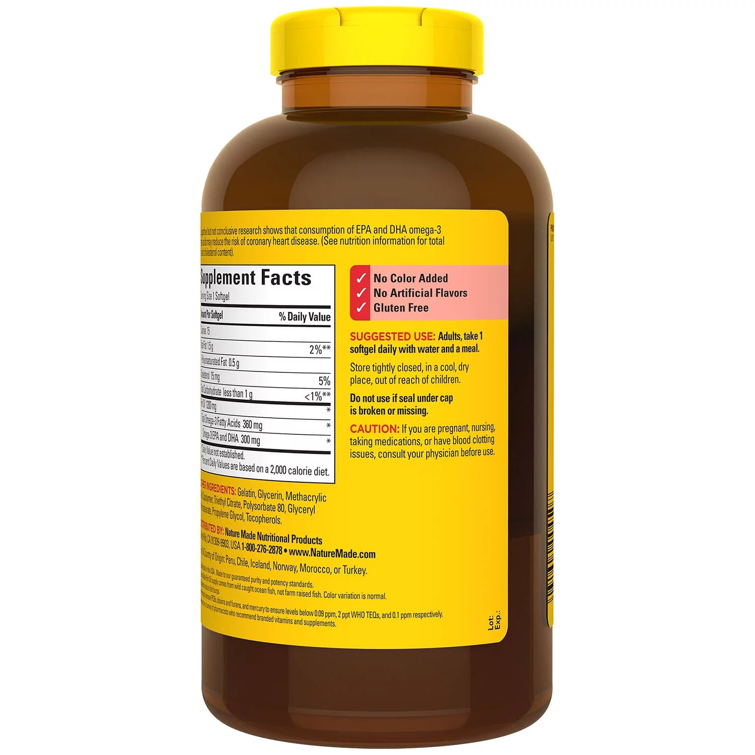 Nature Made Fish Oil 1,200 mg Burpless (240 Count)