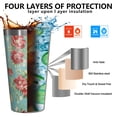 thumbnail image 3 of 16oz Tumblers Pioneer Flower Stainless Steel Vacuum Insulated Double Wall Travel Tumbler Cups Mug with Lid and Straw,Cleaning Brush for Coffee,Tea, 3 of 4
