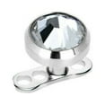 thumbnail image 2 of Dermal Top and Anchor pack of 4 with Cubic Zirconia, 2 of 11