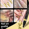 thumbnail image 5 of TNOBHG Nail Design Pen 1/3pcs Nail Art Pen Chrome Metallic Nail Art Graffiti Pen Fine Tip Nail Painting Pen for Personal Diy Nail Salon, 5 of 8