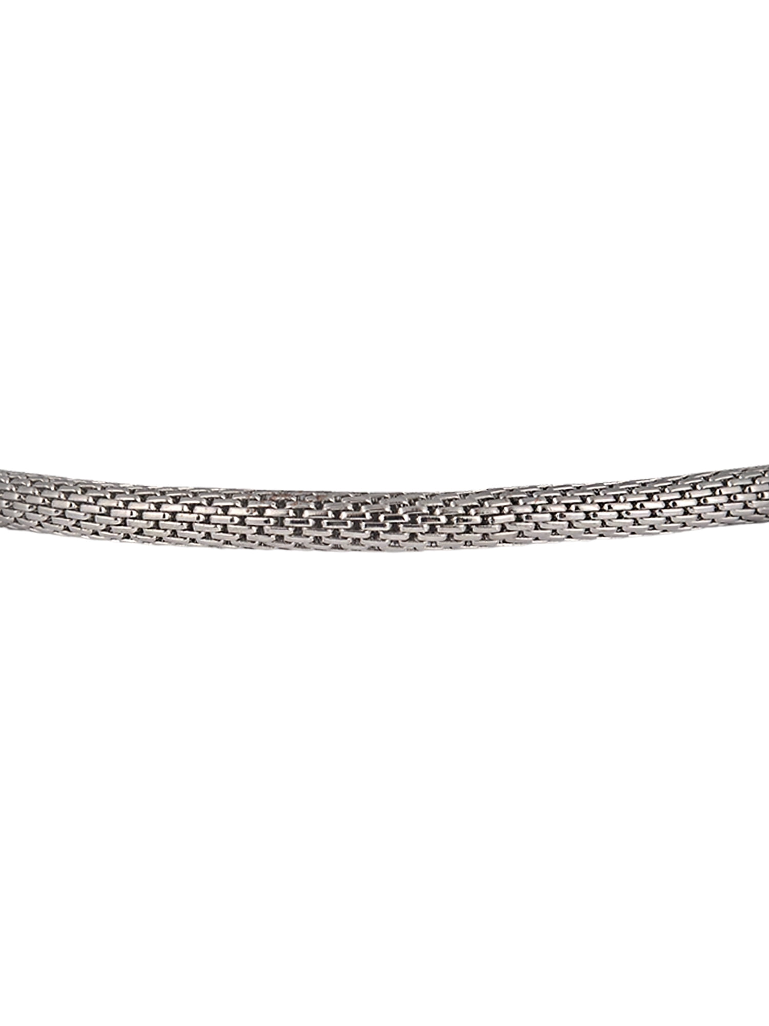 Time and Tru Silvertone Chain with Ruby Birthstone "July" Bracelet