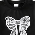 thumbnail image 3 of Tiijoy Toddler Girls Outfits Casual Bow Short Sleeve T-Shirt Flare Pants Set, Sizes 2-3, 3 of 5