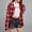 Red, variant on Womens New Arrivals,AXXD Casual Loose Plaid Long Sleeve Button Cardigan Sweater Tanks for Women Clearance Purple Size 8