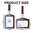 thumbnail image 2 of Pack of 2 Leather ID Card Holders, Vertical / Transverse ID Card Holders with ID Window, Work Name Card Badge case, 2 of 5