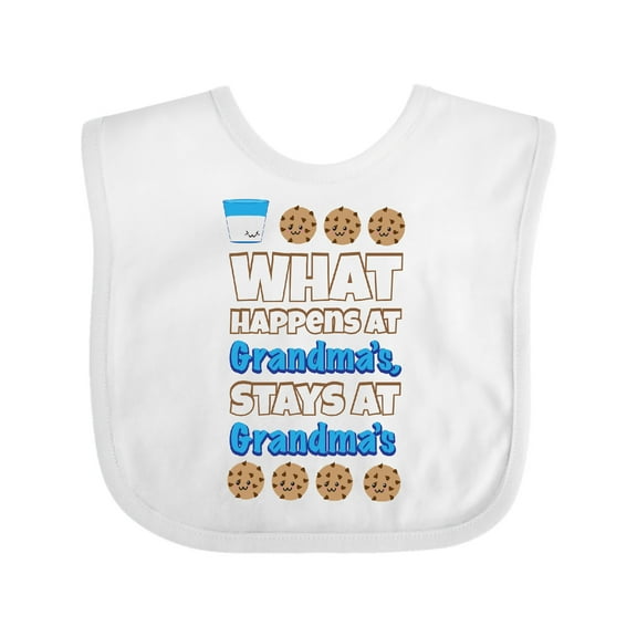 Inktastic What Happens at Grandma's Boys or Girls Baby Bib