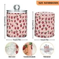 thumbnail image 5 of Yayeee 4 Pack Qtip Holder Bathroom Cotton Swab Canister with Lid Clear Dispenser Set, Cherries Pattern, 5 of 6