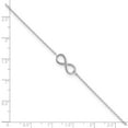 thumbnail image 4 of 10k White Gold Anklet 9 inch 1 mm Polished Infinity with 1in ext., 4 of 6