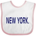 thumbnail image 3 of Inktastic New York in Blue Text Boys or Girls Baby Bib, 3 of 4