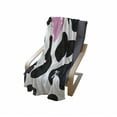 thumbnail image 4 of Cow Print Soft Flannel Fleece Throw Blanket, Camouflage Hide Skin Pattern in Pastel Color Shades Heart Shape Moo, Cozy Plush for Indoor and Outdoor Use, 70" x 90", Pink Black White, by Ambesonne, 4 of 6