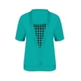 thumbnail image 5 of Camisas Y Tops de Verano de Mujer Moda Casual Cuello Redondo Camisas de Satén Camisas de Color Sólido para Mujeres, 5 of 5
