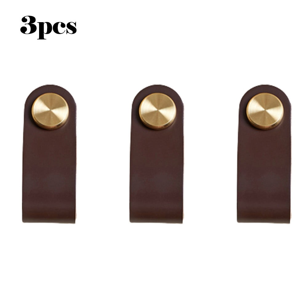 Leather Drawer Pulls, Dresser Pulls 3Pcs, Soft Pulls to Avoid