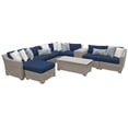 thumbnail image 1 of Coast 10 Piece Outdoor Wicker Patio Furniture Set in Navy, 1 of 2