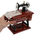 thumbnail image 6 of Hemobllo Musical Boxes Figurines Sewing Machine Shaped Brown Vintage Hand Crank Music Box 1Pack, 6 of 7