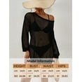 thumbnail image 3 of Bsubseach Crochet Swimsuit Cover Ups for Women Sheer Knitted Beach Tops Sexy Mesh Summer Outfits Black, 3 of 9