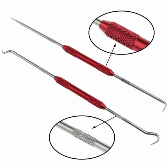 Double Pointed Scraper Metal Hook and Pick Set 45 Degrees 90 Degrees Pointed Mark Tool for Carpenter