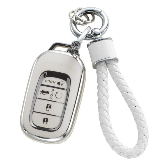 for Honda Key Fob Cover with Keychain, Soft TPU Key Case Protection Fit for 2022 Accord Civic CRV Pilot Odyssey 11th Gen Smart Key Holder