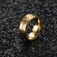 thumbnail image 3 of Date Calendar Time Rings For Men's Rotatable Week Finger Gold Fashion Punk Biker Wedding Stainless Steel Rings black 7, 3 of 6