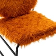 thumbnail image 6 of Modern Industrial Slant Armchair with Metal Frame,Premium High Density Soft Single Chair,Accent Chair for Living Room Bedroom,Orange, 6 of 7