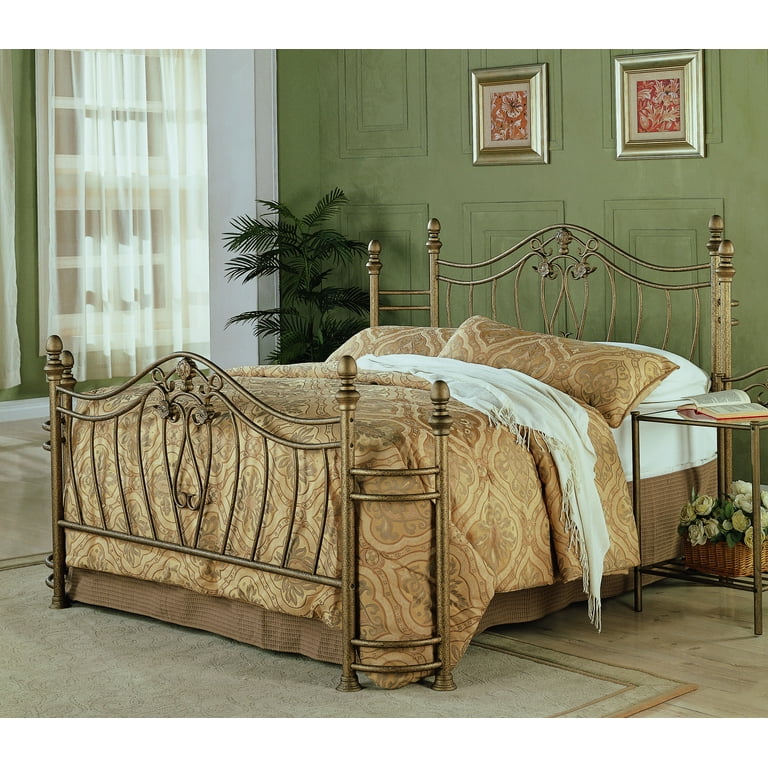 Queen cast iron bed frame discount