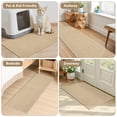 thumbnail image 6 of Findosom 3pc Braided Kitchen Rug Set, Non Slip Stain Resistant Washable Kitchen Runner Rugs, Low Pile Durable Indoor Kitchen Rug and Mat For Sink,Hallway,Entryway 20"x32"+20"x47"+20"x59" Brown, 6 of 8