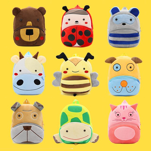 animal hot selling children's backpack backpack kindergarten Plush Backpack children's bag heqiyong LED