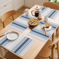 thumbnail image 5 of Grey Blue Vertical Stripes Placemats Set of 8 Modern Minimalist Abstract Place Mats Indoor Wipeable Table Mats Washable Cloth Dining Table Placemats for Kitchen Holiday Party Home Decor 13x19 Inch, 5 of 9