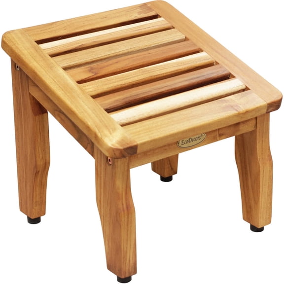 EcoDecors® Eleganto® 12” Teak Bathroom Shaving Foot Rest