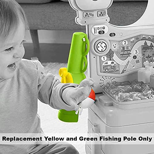 Replacement Parts for Fisher-Price Laugh & Learn 3-in-1 On-The-Go Camper  Playset - GTJ59 ~ Replacement Yellow and Green Fishing Pole with Bobber
