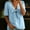 Blue plus size v neck blouse a1, variant on MORESEC Women Plus Size V Neck Short Sleeve Knot Front Solid Casual Blouse Tshirt Beach Summer Vacation Tops, Red M