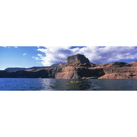 Kayaks in a lake Lake Powell Page Arizona USA Stretched Canvas - Panoramic Images (36 x