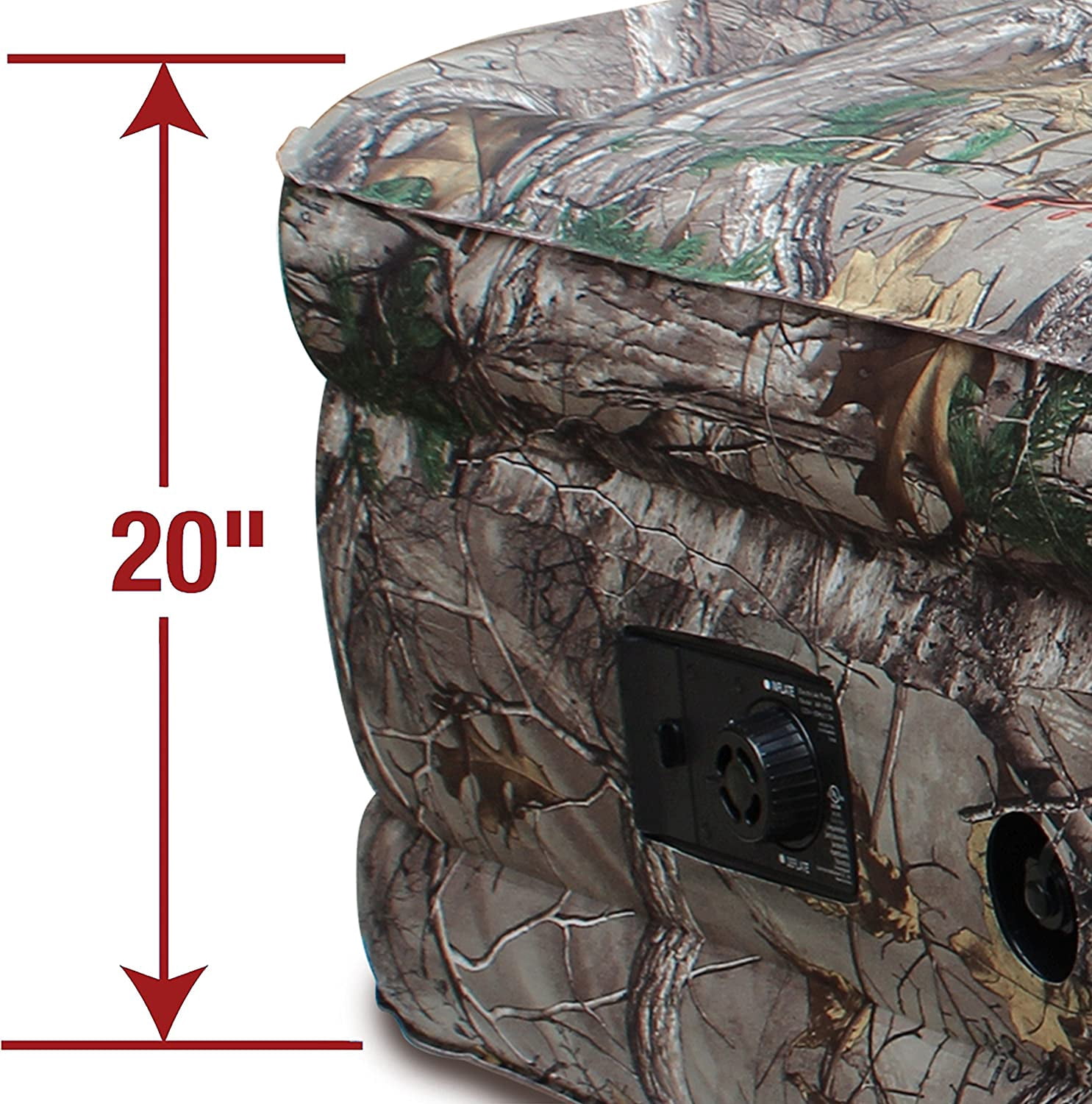 Series Indoor  Outdoor Waterproof Air Mattress with Built-in Electrical Air Pump, Queen 20-inches Tall, Realtree Camo