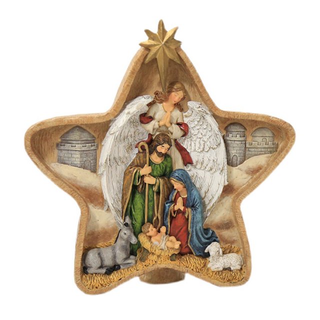 Belén De Navidad Para Belén De Navidad, Jesús En Un Pesebre, Figuritas De Pesebre De Navidad Para Interiores Y Exteriores, Adorno En Miniatura Serendint HA039946-02