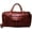 Burgundy, variant on 18" Leather Duffle Bag Weekender Travel Luggage Carry On Gifts for Men Women Sports Gym Overnight Bag Adventure HIking Gear