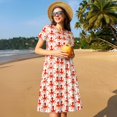 thumbnail image 4 of Vsdgher Pieuvres1 pour Femmes Été 2025 Robes Midi Maxi Décontractées Légères Manches Courtes Col Rond Robe de Plage, 4 of 6