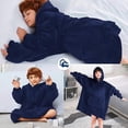 thumbnail image 5 of Sudadera Cobija Bluelander para Niño o Niña, Unisex, Capucha con Borrega y Mangas, Azul, 5 of 5