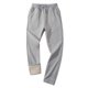 thumbnail image 1 of Pantalones largos de invierno para hombre, rectos, de terciopelo, informales, de uso diario, de rayón, 1 of 4