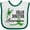 White and Green, variant on Inktastic Organ Donation Awareness- Butterfly Green Ribbon Boys or Girls Baby Bib