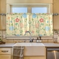 thumbnail image 2 of Yayeee Kitchen Curtains Tier Set of 2 Light Filtering 57"x24" Over Sink Window Panels, Colorful Flower, 2 of 7