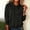 Black, variant on Women Solid Waffle Knit Drawstring Hooded Tops Long Sleeve Loose Fit Pullover Shirts Soft Casual Blouses with Pocket for Spring Autumn White