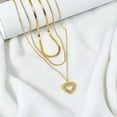 thumbnail image 2 of Collares de Moda JeenMata Paquete Múltiple de 3 con Colgante de Corazón Multicapa, 2 of 6
