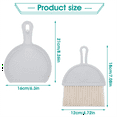 thumbnail image 3 of Mini Dustpan and Brush Set, Small Broom&Dustpan Cleaning Set (Grey), 3 of 7