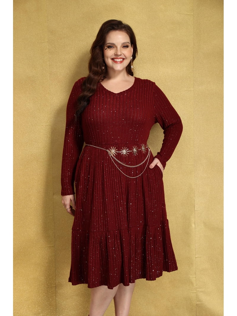 sequin sweater dress women Burgundy Ribbed Sequin Mini Sweater Dress | Womens | Large (Available in XS, S, M, XL) | Lulus | Holiday Dresses