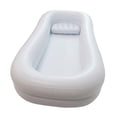 thumbnail image 3 of DimyFew Inflatable Bathtub Bedside Bath Tub Comfort Foldable Home Portable Full Body Washing in Bed Bed Bath Inflatable Shampoo Basin White, 3 of 8